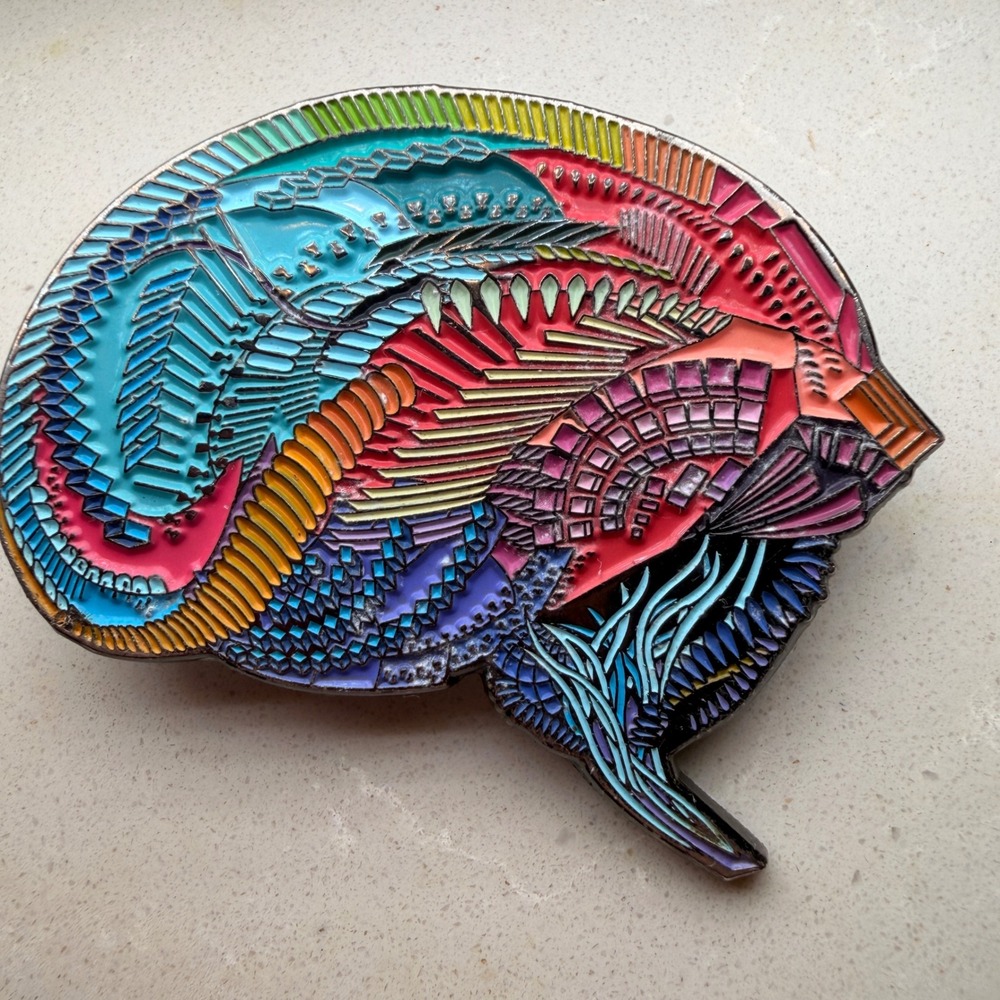 Android Jones‎ Rainbow Brain Hat Pin Limited Edition 52/250 Psychedelic Art EDM